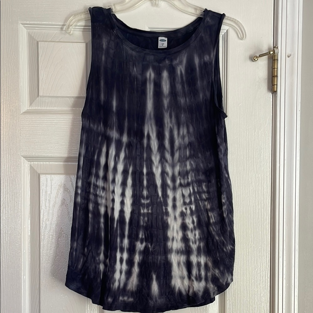 Old Navy Purple and White Tie-Dye Women's Sleeveless Top